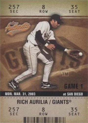 2003 Fleer Authentix - Rich Aurilia #38