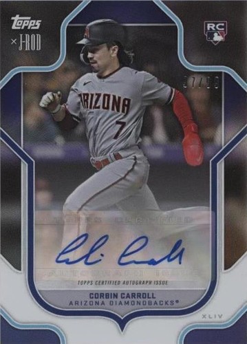 CORBIN CARROLL RC AUTO /44 #69-A 2023 Topps x J-Rod The Show Out 
