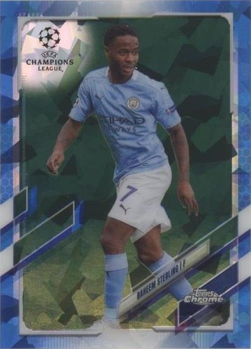 2020-21 Topps Chrome UCL Sapphire Edition Raheem Sterling #76