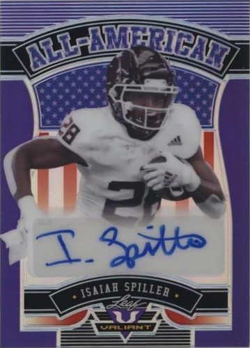 2022 Leaf Valiant Isaiah Spiller #AA-IS1