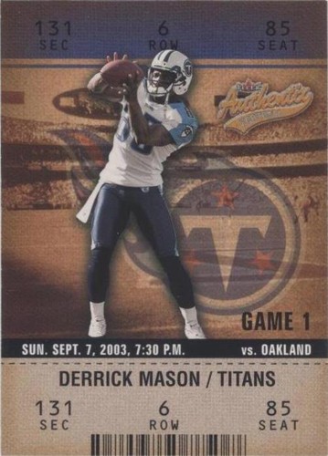 2003 Fleer Authentix Derrick Mason #27