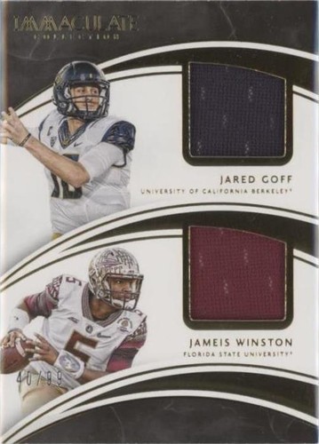 2016 Panini Immaculate Collection Collegiate Jameis Winston Jared Goff #35