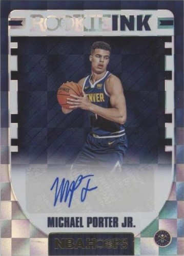 2018 Panini NBA Hoops Blue Checkerboard Michael Porter Jr RC