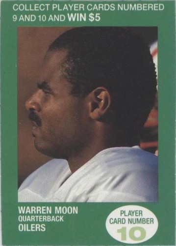 1990 BP NFL Players Match 2 Trading Card Game Warren Moon #10
