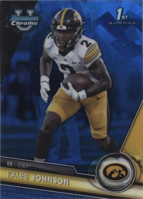 2023 Bowman University Chrome Sapphire Edition Kaleb Johnson #61