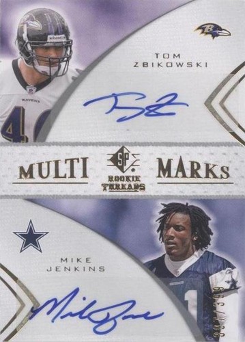 2008 SP Rookie Threads Mike Jenkins Tom Zbikowski #MMD-45