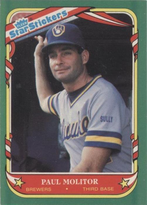Pegatinas Fleer Star 1987 - Paul Molitor #78