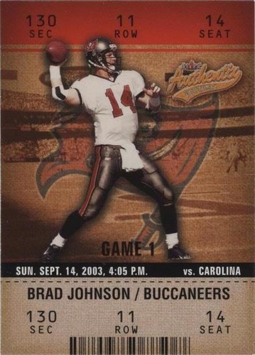 2003 Fleer Authentix Brad Johnson #83
