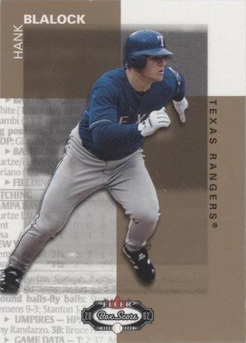 2002 Fleer Box Score - Hank Blalock #149