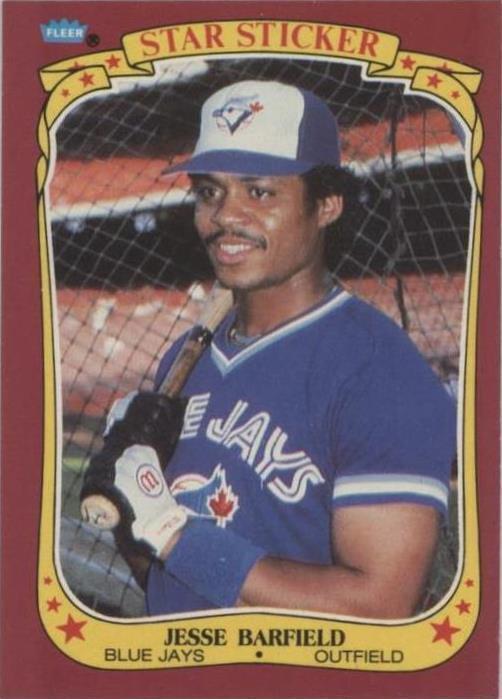 Pegatinas Fleer Star 1986 - Jesse Barfield #2