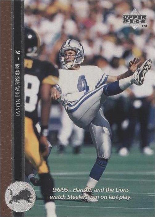 1996 Upper Deck Jason Hanson #220