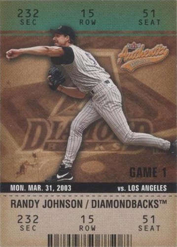 2003 Fleer Authentix - Randy Johnson #89