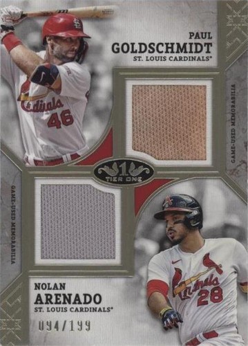 2024 Topps Tier One - Nolan Arenado Paul Goldschmidt #DPR-GA