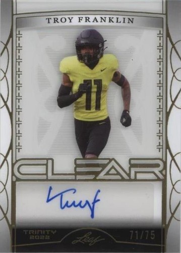 2022 Leaf Trinity Troy Franklin #CA-TF1