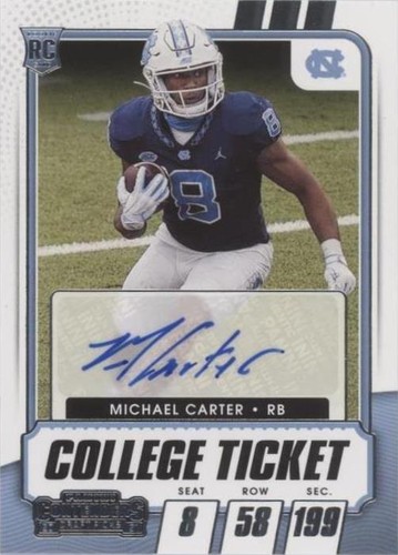 2021 Panini Contenders Draft Picks Michael Carter #140