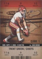 2003 Fleer Authentix Trent Green #9