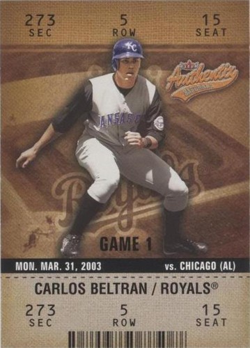 2003 Fleer Authentix - Carlos Beltran #97