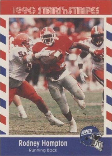 1990 Fleer Stars 'n Stripes Rodney Hampton #90