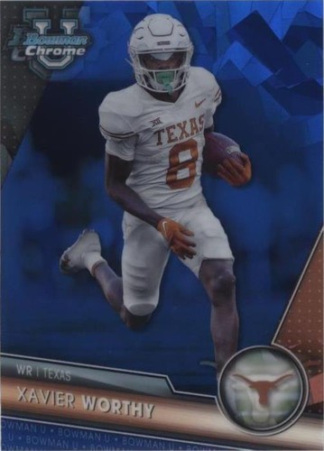 2023 Bowman University Chrome Sapphire Edition Xavier Worthy #155