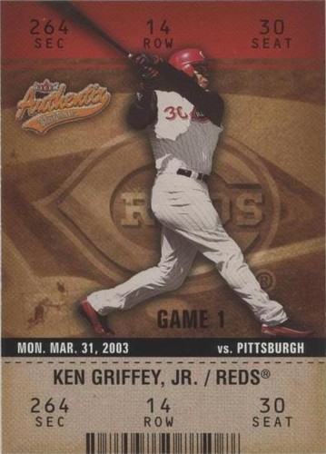 2003 Fleer Authentix - Ken Griffey Jr #29