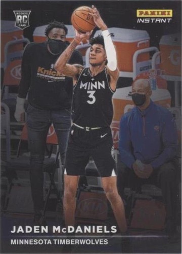 Jaden McDaniels RC 2020-21 Select Premier Level Blue Prizm #197 MN