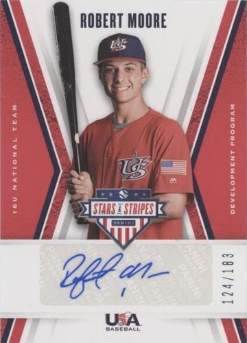 2019 Panini USA Baseball Stars & Stripes - Robert Moore #16U-RM