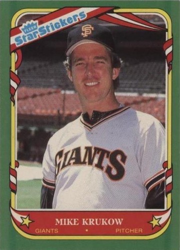 1987 Fleer Star Stickers - Mike Krukow #69