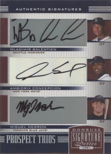 2005 Donruss Signature Series - Ambiorix Concepcion Miguel Negron Wladimir Balentien #158