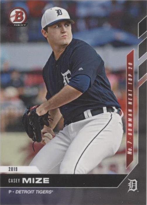 2019 Bowman Next Topps Now Top 20 MLB Prospects - Casey Mize #T7