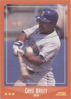 1988 Score Rookies & Traded - Greg Briley #74T