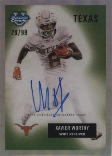 2023 Bowman University Chrome Xavier Worthy #55B-XW