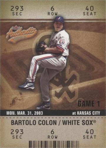 2003 Fleer Authentix - Bartolo Colon #98