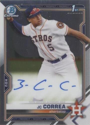 JC CORREA 1st Auto 2021 Bowman Chrome Bowman Orange Shimmer