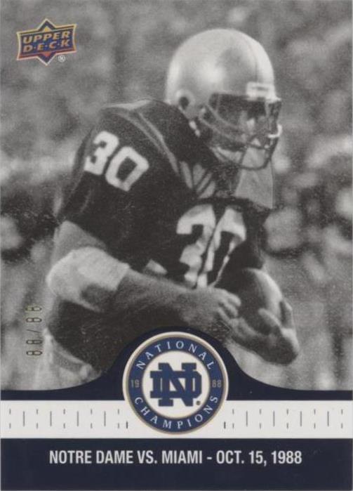2017 Upper Deck Notre Dame 1988 Championship Frank Stams #50