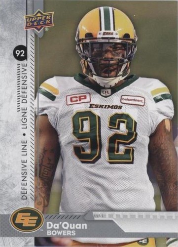 2018 Upper Deck CFL Da'Quan Bowers #171