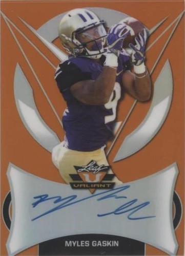 2019 Leaf Valiant Myles Gaskin #BA-MG3