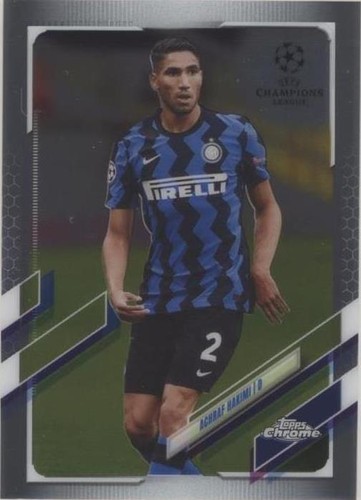 TOPPS サッカーカード MUSEUM COLLECTION ACHRAF HAKIMI INTERNAZIONALE MILANO 21/50 #FA-AH 送料無料 中古 IT2 2020-21 Topps Museum Collection UCL Soccer Trading Cards for