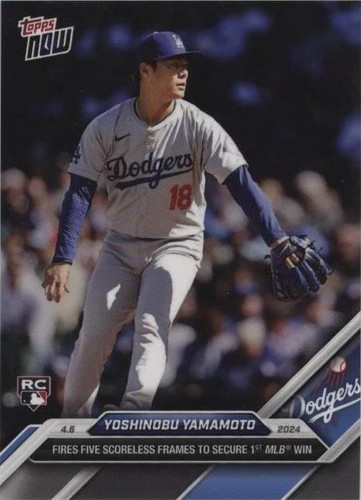 2024 Topps Now Rookie #42 Yoshinobu Yamamoto /16757 (RC) Dodgers