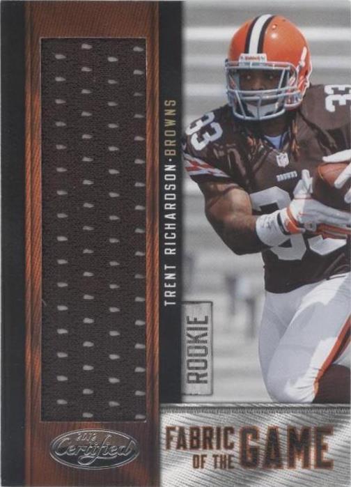 Trent Richardson #3 2012 certificado Panini