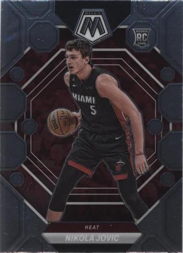 Nikola Jović RC auto silver prizm 2022-23 Panini Mosaic Nikola Jovic Silver Prizm Rookie Autographs