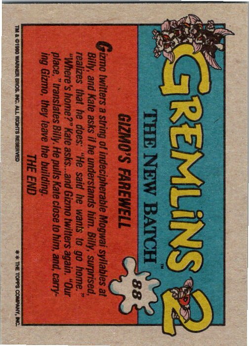 1990 Topps Gremlins 2 - PICK CHOOSE YOUR CARDS