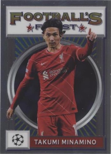 2021-22 Panini Prizm P/L Takumi Minamino Red Cracked Ice No