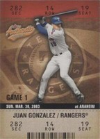2003 Fleer Authentix - Juan González #7