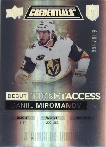 2021-22 Upper Deck Credentials - Daniil Miromanov #101
