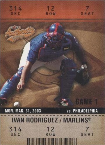 2003 Fleer Authentix - Ivan Rodriguez #100