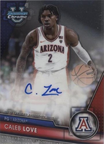 2023-24 Bowman University Chrome - Caleb Love #BCPA-CLO