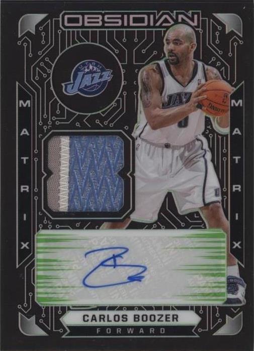 2020-21 Panini Obsidian - Matrix Material Autographs Carlos Boozer #MM ...
