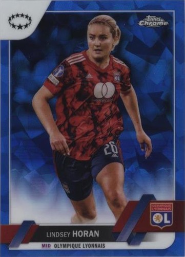 2022-23 Topps Chrome Uefa Women's Champions League Sapphire Edition Lindsey Horan #26
