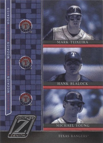 2005 Donruss Zenith - Hank Blalock Mark Teixeira Michael Young #M-4
