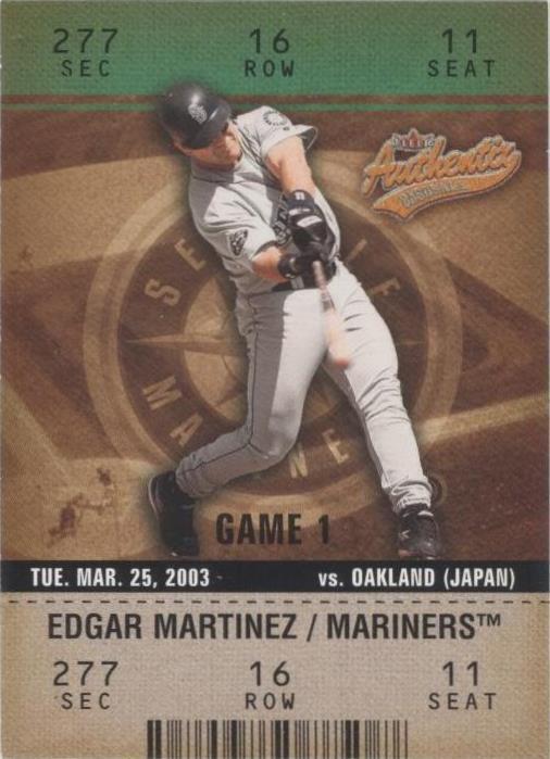 2003 Fleer Authentix - Edgar Martinez #33